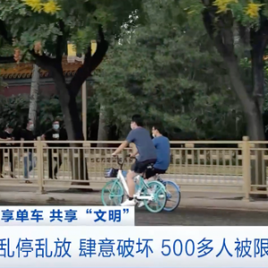 乱停乱放、肆意破坏共享单车！北京500多人被纳入“限制骑行名单”